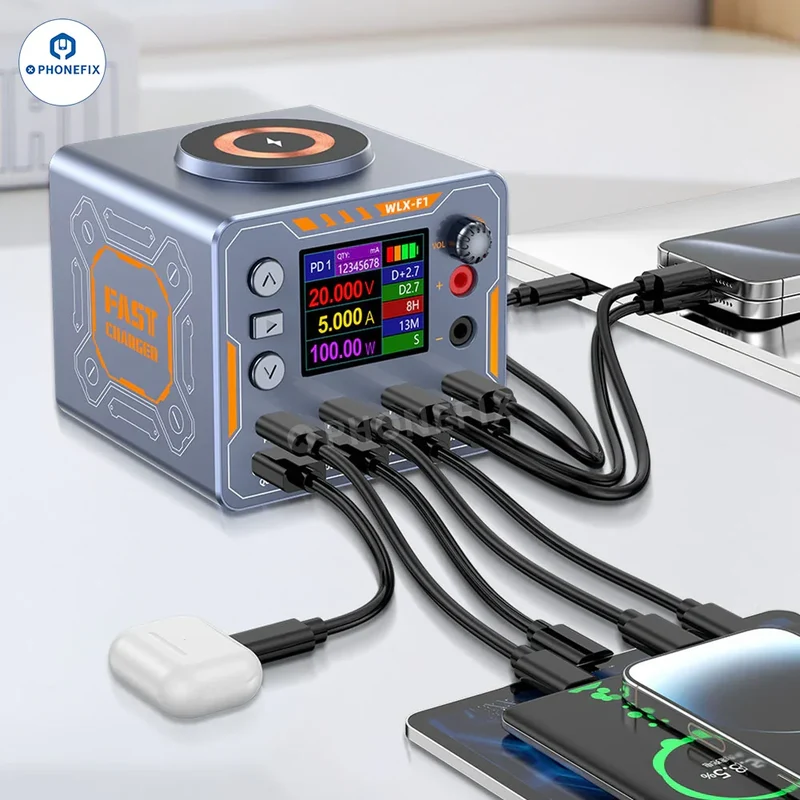 Stazione di ricarica rapida wireless WLX-F1 140W PD QC a 8 porte