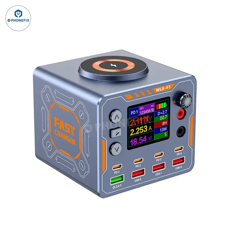 Stazione di ricarica rapida wireless WLX-F1 140W PD QC a 8 porte