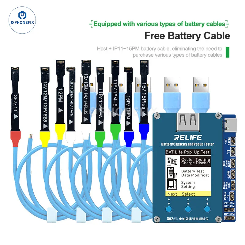 Tester di efficienza della batteria RELIFE XA2 Pro Popup per iPhone 11-15PM