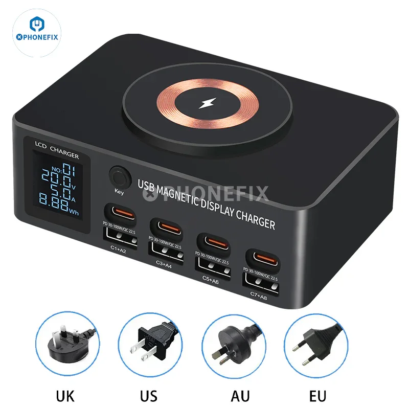 Caricabatterie i-Charger 140W USB Type-C PD con wireless magnetico