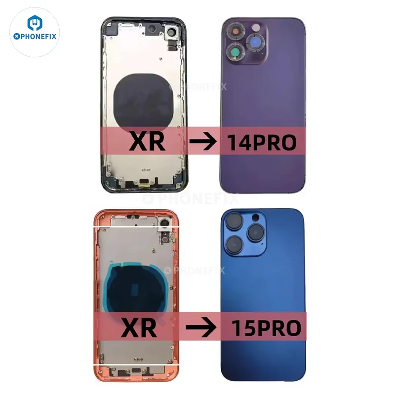 Fai da te per la parte posteriore dell'iPhone XR e la cover della batteria dell'iPhone 14 Pro/15 Pro