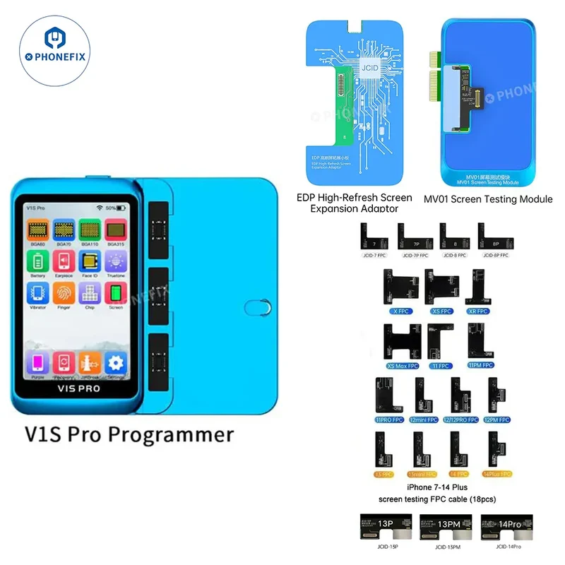 Modulo di test dello schermo JCID MV01 per telefoni iPhone Samsung Android