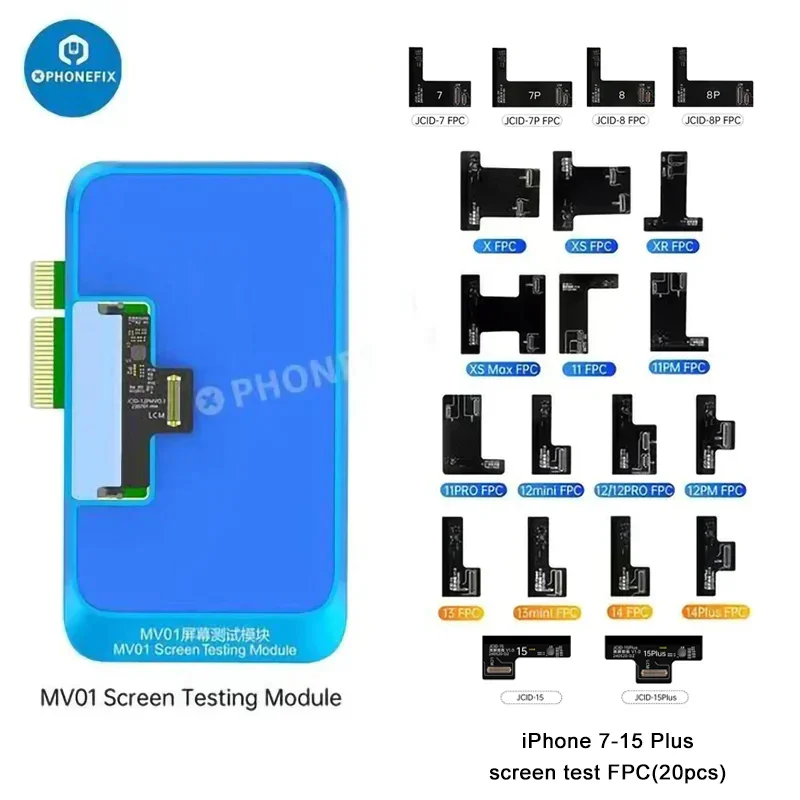Modulo di test dello schermo JCID MV01 per telefoni iPhone Samsung Android