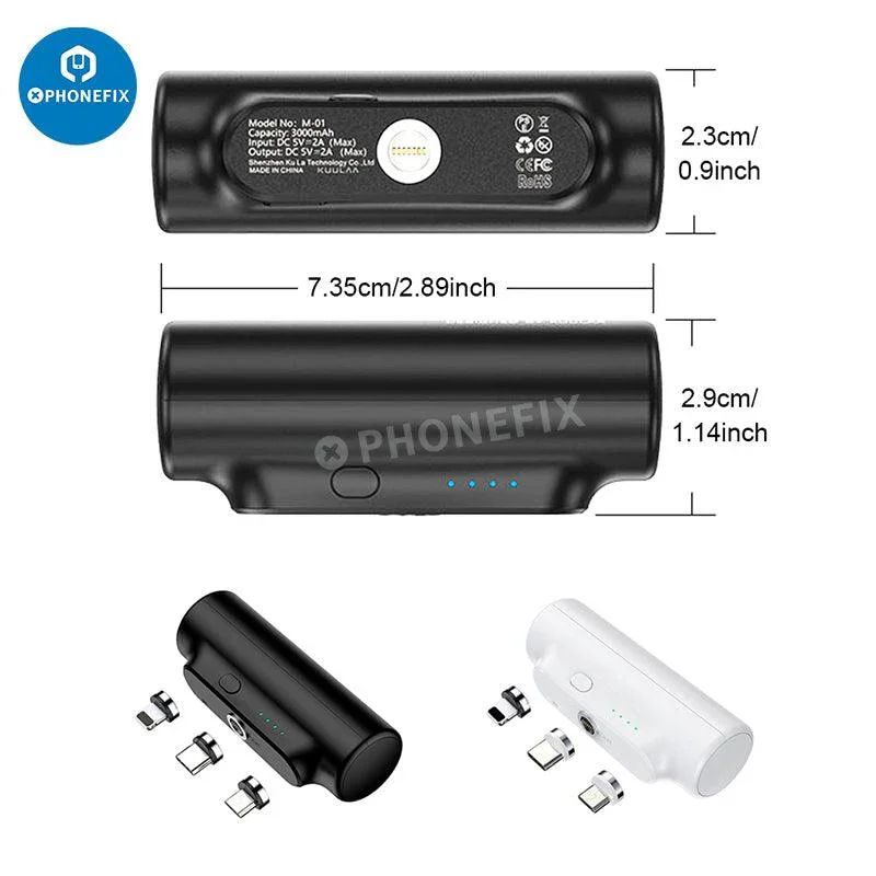 3 in 1 Power Bank Caricabatterie esterno Strumento di ricarica per telefono cellulare