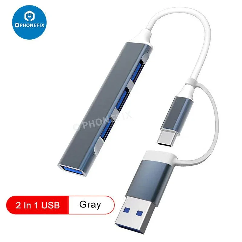 Hub di espansione porta USB 2 3/4/1 in 3.0 per telefono PC trasferimento dati veloce