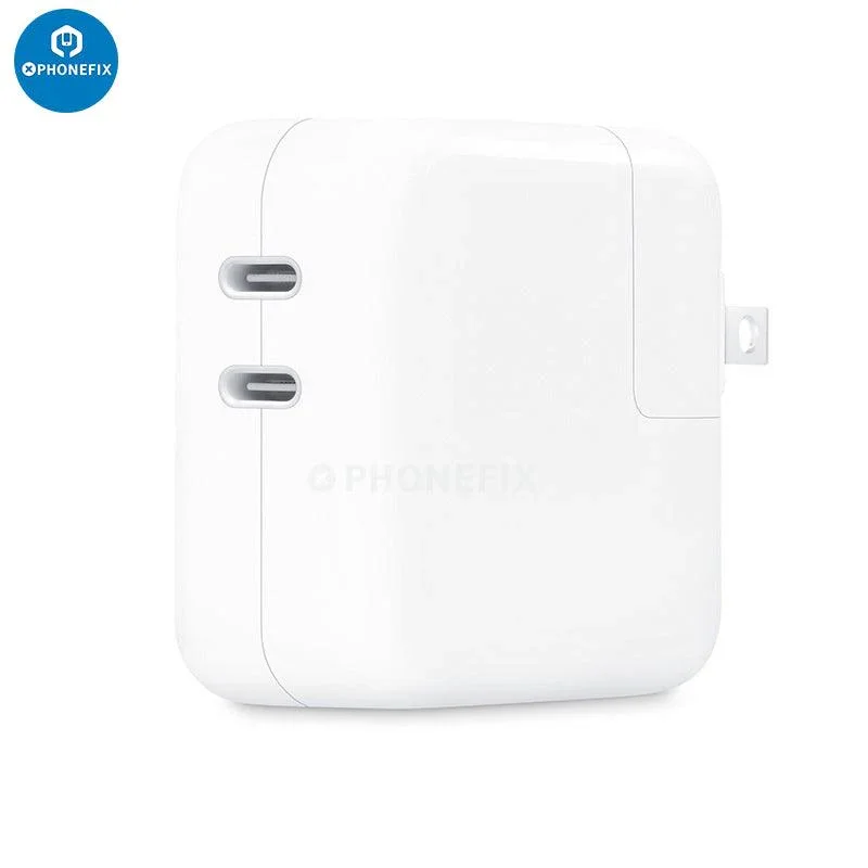 Adattatore di alimentazione compatto con doppia porta USB-C da 35 W per iPhone MacBook