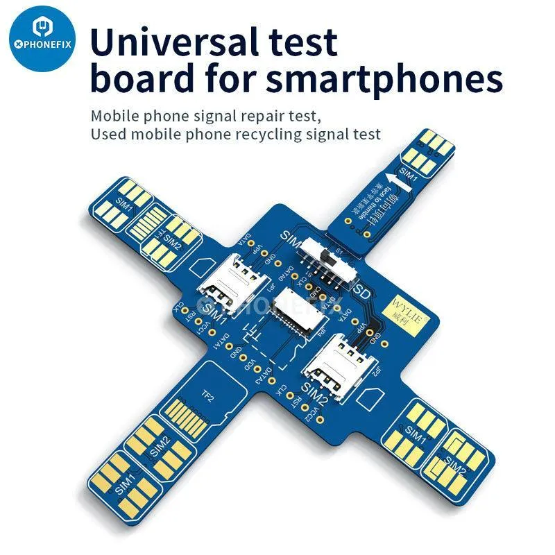 Scheda di prova del segnale universale per smartphone WYLIE per iPhone Android