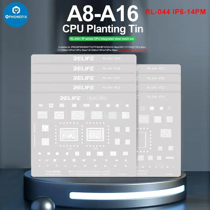 RL-044 BGA Stencil per iPhone Huawei Samsung Xiaomi Android CPU