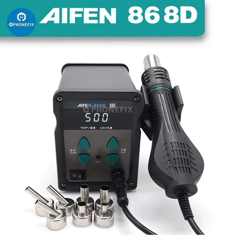 Stazione di rilavorazione BGA con display digitale e pistola ad aria calda AIFEN 868D da 700 W