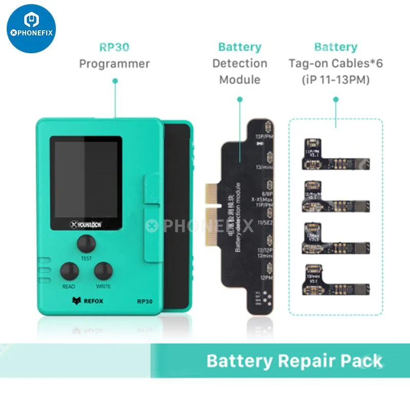 REFOX RP30 con cavo di collegamento pre-programmato per batteria iPhone