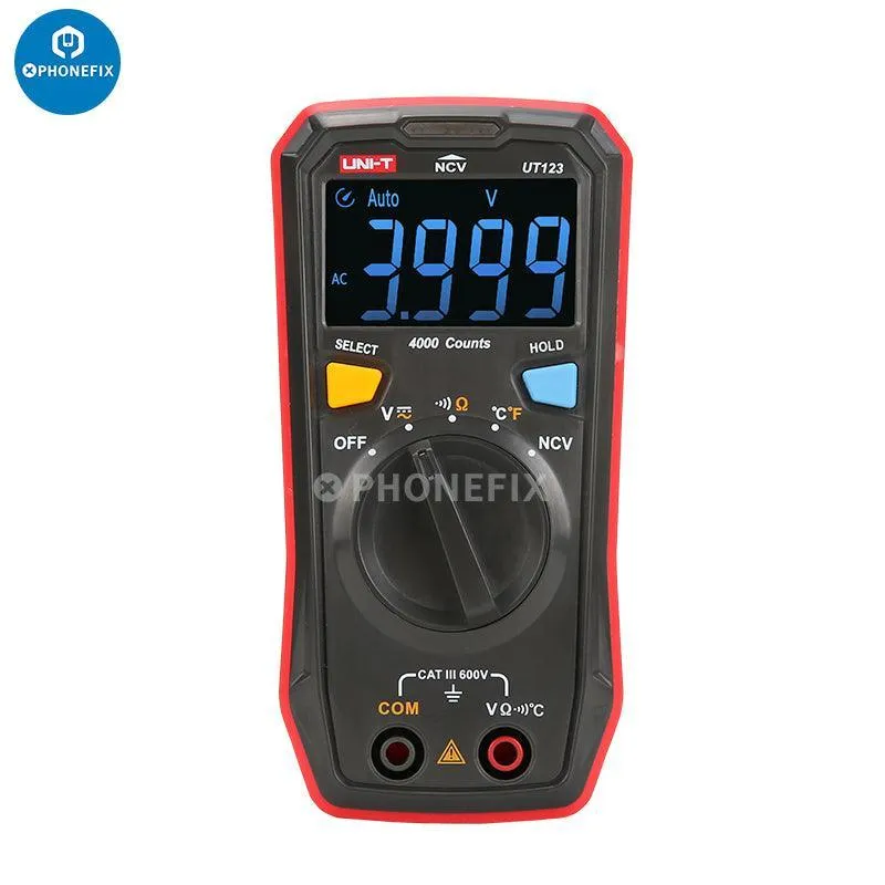 UNI-T UT123D Multimetro digitale a portata automatica Tester di tensione AC/DC