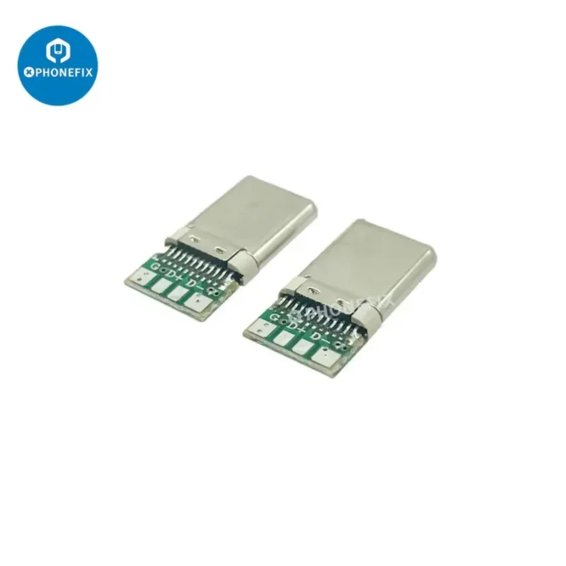 Connettore OTG USB 3.1 tipo C 4 pin jack maschio con testa saldata