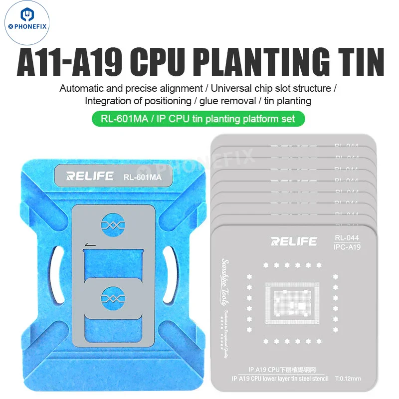 RELIFE RL-601MA A11-A19 PRO Piattaforma universale per stencil Reballing CPU