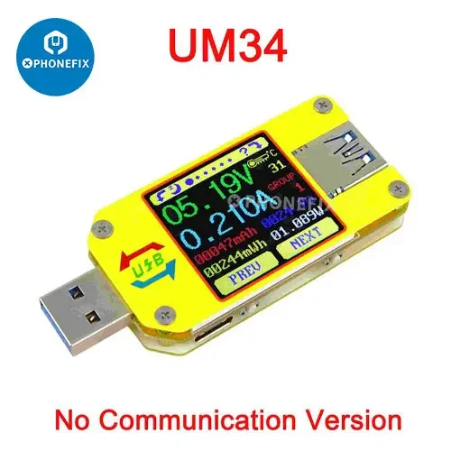 UM34C UM25C UM24C Tester di tensione USB con display LCD a colori