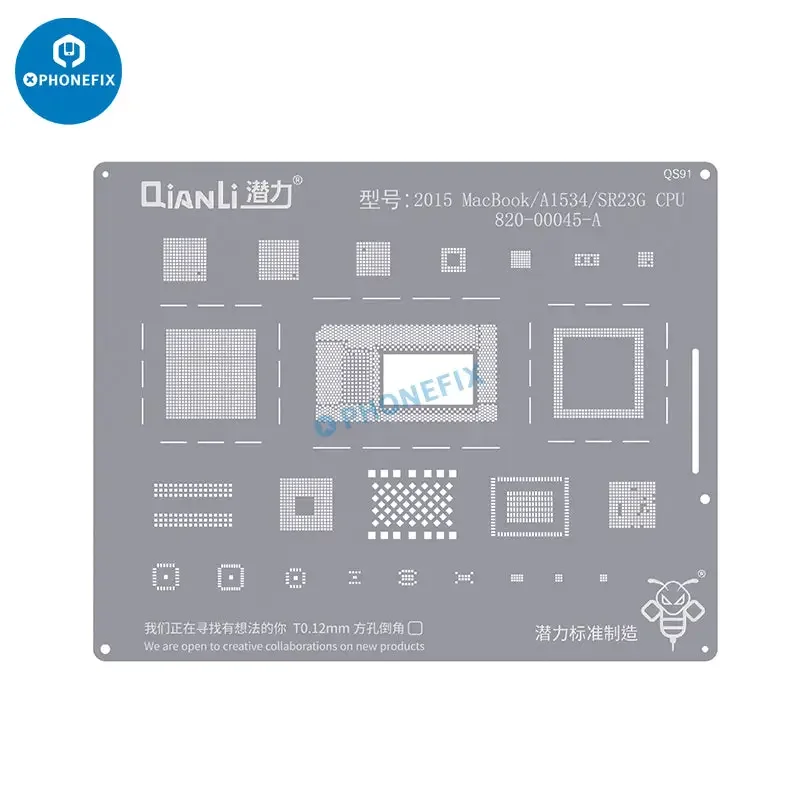 Stencil per reballing BGA MAC Qianli per la riparazione di chip per MacBook