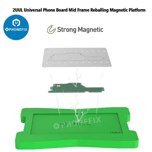 Piattaforma magnetica universale 2UUL per il reballing del telaio intermedio della scheda telefonica