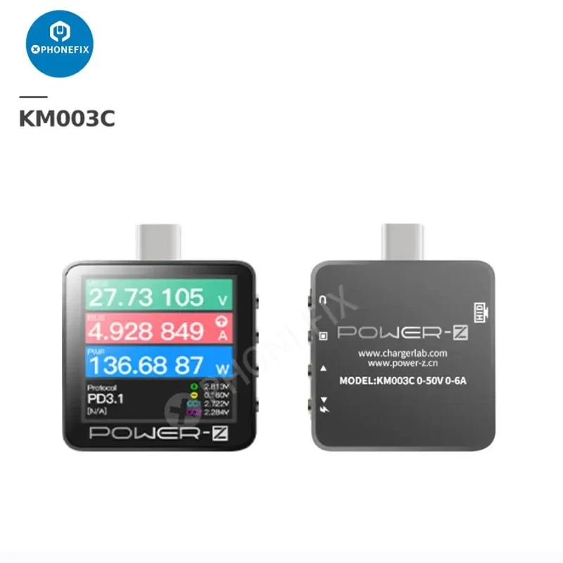 POWER-Z KM003C Tester USB-C PD3.1 QC5.0 Rilevatore di tensione e corrente