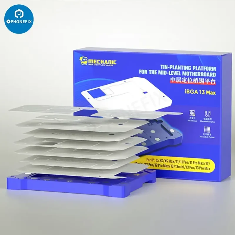 MECHANIC IBGA13 MAX Piattaforma di reballing del telaio centrale per iPhone X-13ProMax