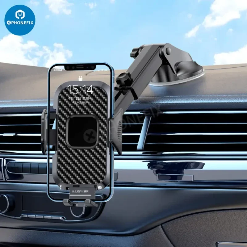 Supporto per telefono da auto, supporto per smartphone, bocchetta dell'aria sul cruscotto