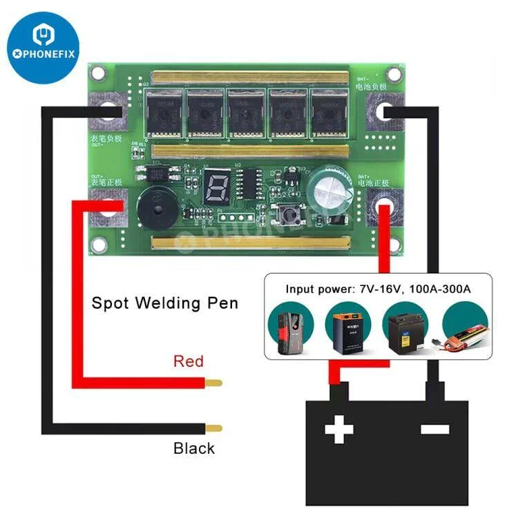 Saldatrice a punti portatile 3GOA 650A Macchina per saldatura fai da te per riparazione batterie