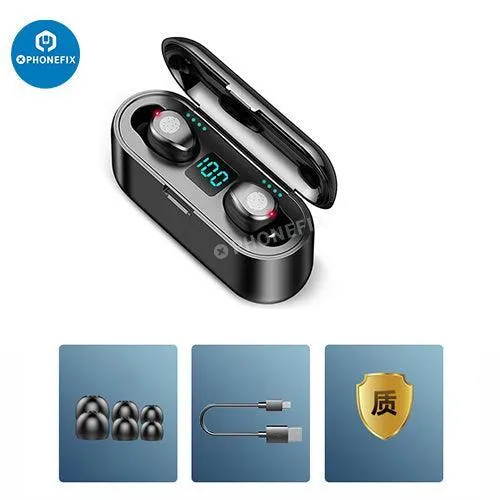 F9-5C Auricolari Bluetooth wireless con riduzione del rumore e LED