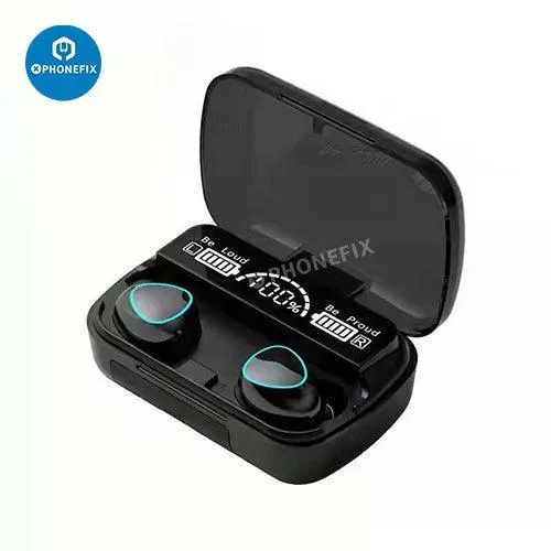 M10 TWS LED Bluetooth auricolari impermeabili 9D auricolari wireless