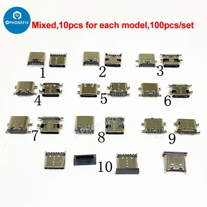 Connettore jack Micro USB a 5 pin Tipo-C Presa di ricarica femmina
