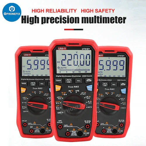 Multimetro digitale professionale serie UT61 Strumento di prova per telefono True-RMS