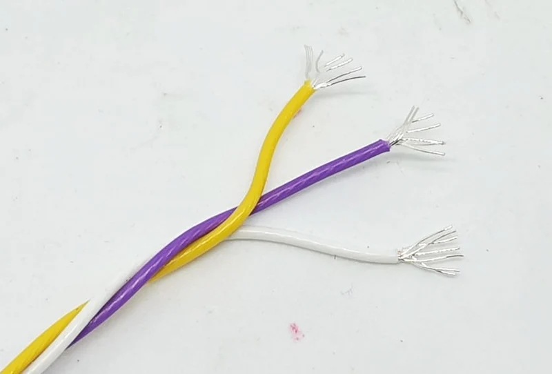 3x22AWG Silver Tef W-Y-V Twistato