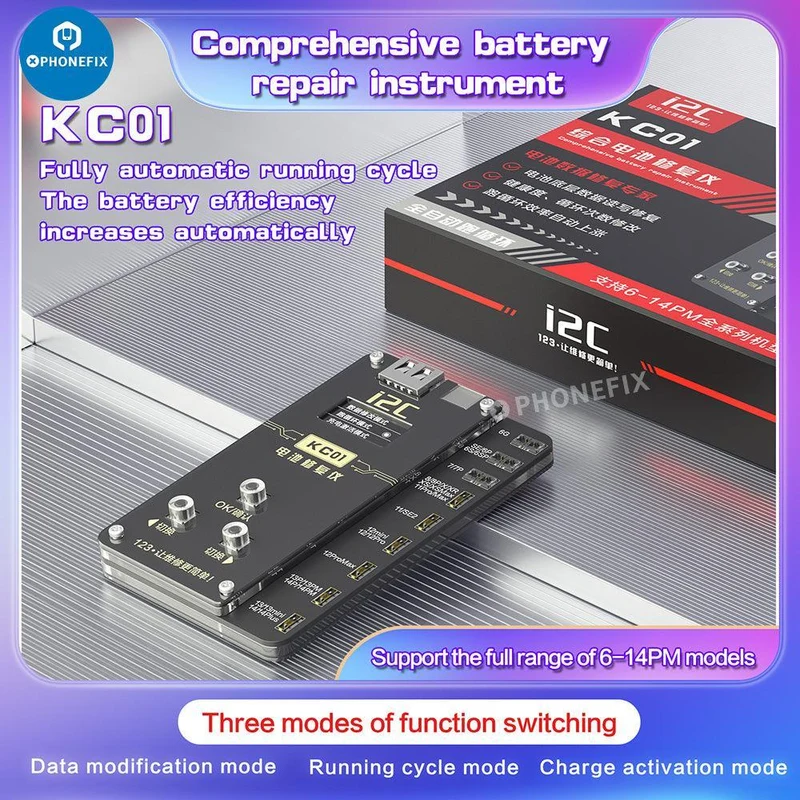 Strumento di riparazione della batteria i2C KC01 per iPhone 6-14 Pro Max