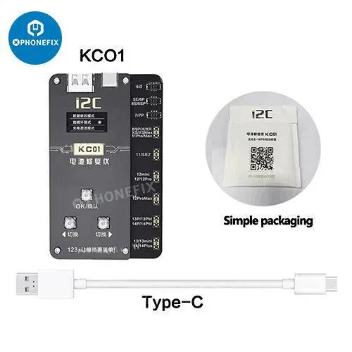 Strumento di riparazione della batteria i2C KC01 per iPhone 6-14 Pro Max