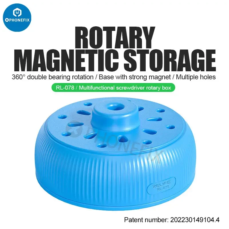 RELIFE RL-078 Scatola portaoggetti magnetica per cacciavite con base rotante