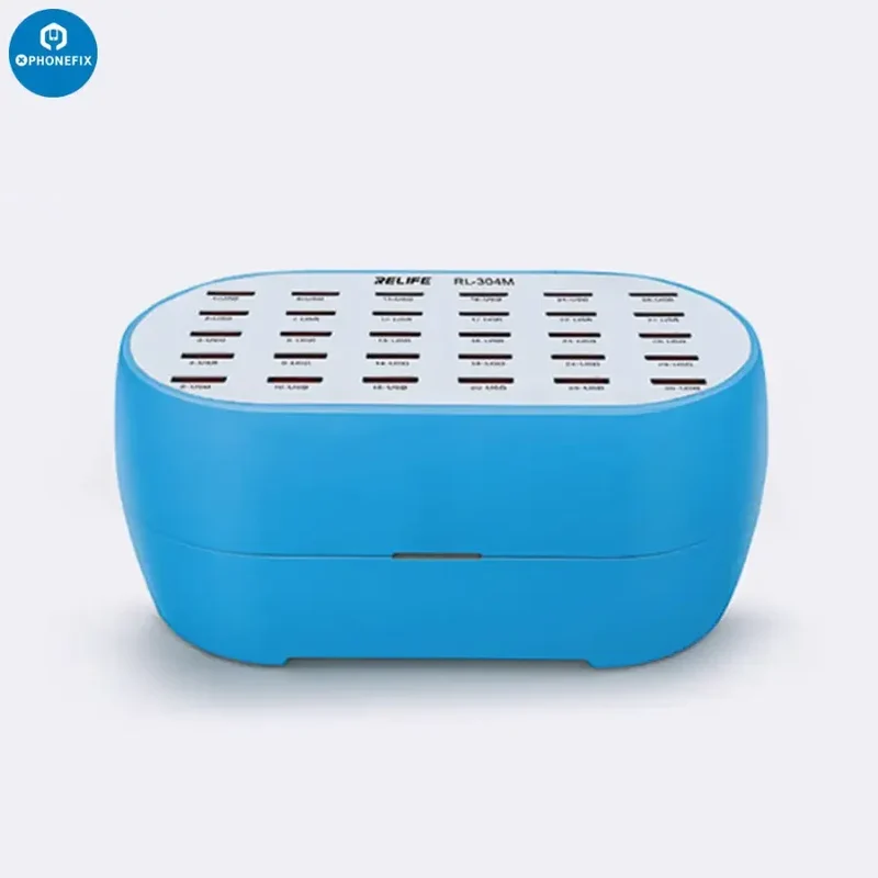 Hub di ricarica USB RL-304M 160W 30 porte Caricabatterie intelligente Lightning
