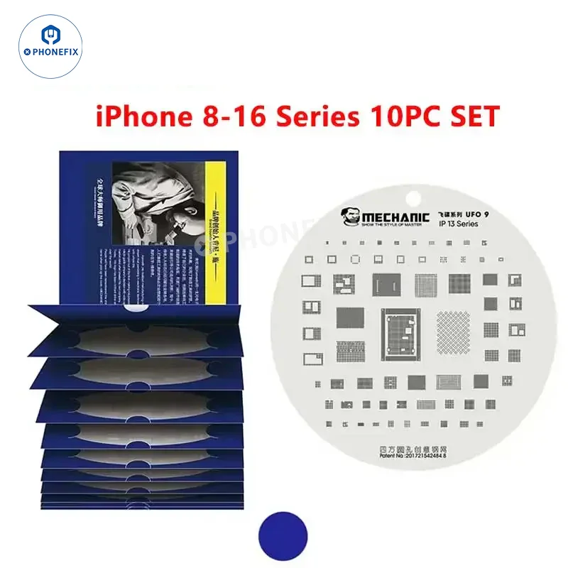 Stencil per reballing BGA MECHANIC UFO per chip IC iPhone Android