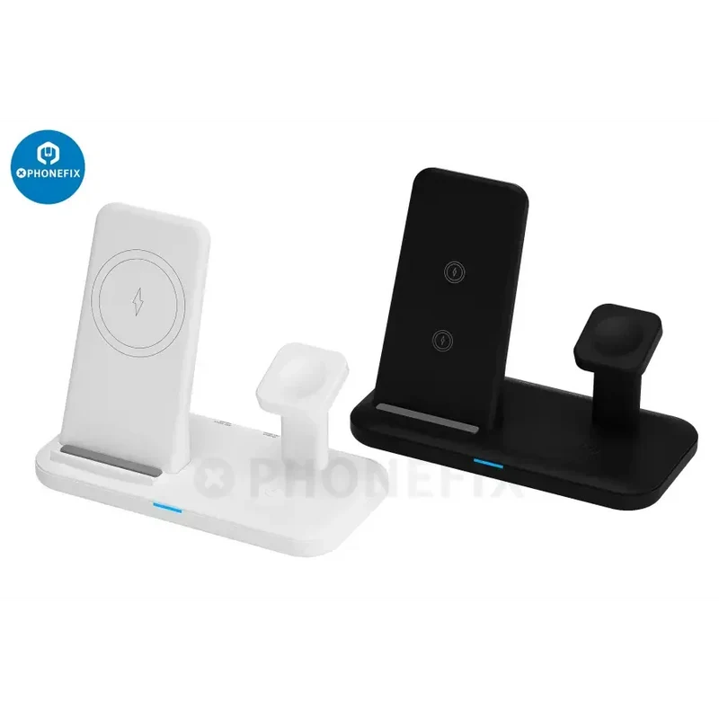 Stazione di ricarica wireless 3 in 1 Caricabatterie rapido per telefono iWatch AirPods