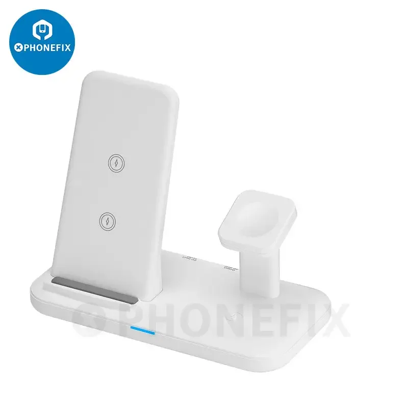 Stazione di ricarica wireless 3 in 1 Caricabatterie rapido per telefono iWatch AirPods
