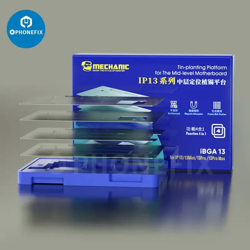 Piattaforma stencil reballing MECHANIC iBGA 13 per iPhone 13 Pro Max Mini