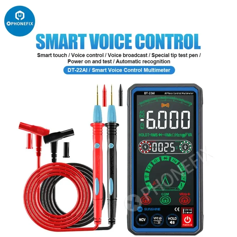 DT-22AI Tester digitale multimetro intelligente con controllo vocale