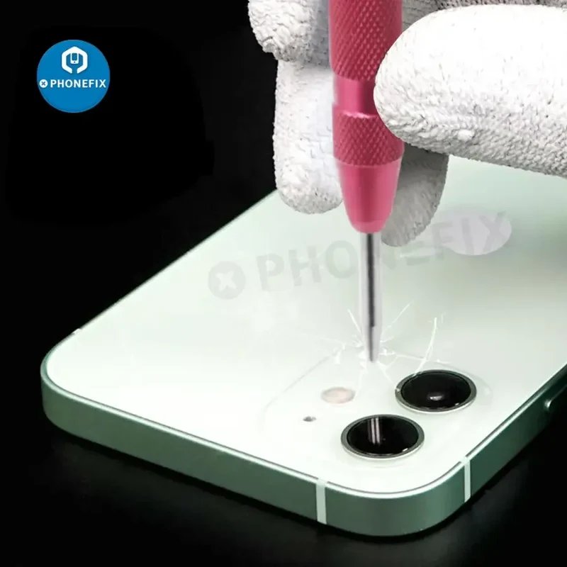 Penna per rompere il vetro Strumento per sabbiatura della lente della fotocamera della cover posteriore dell'iPhone