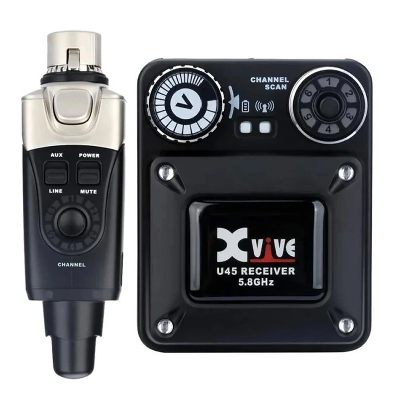 Xvive U45 Wireless In Ear Monitoring System 5.8GHz (Black)