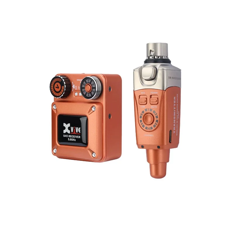 Xvive U45 Wireless In Ear Monitoring System 5.8GHz (Orange)