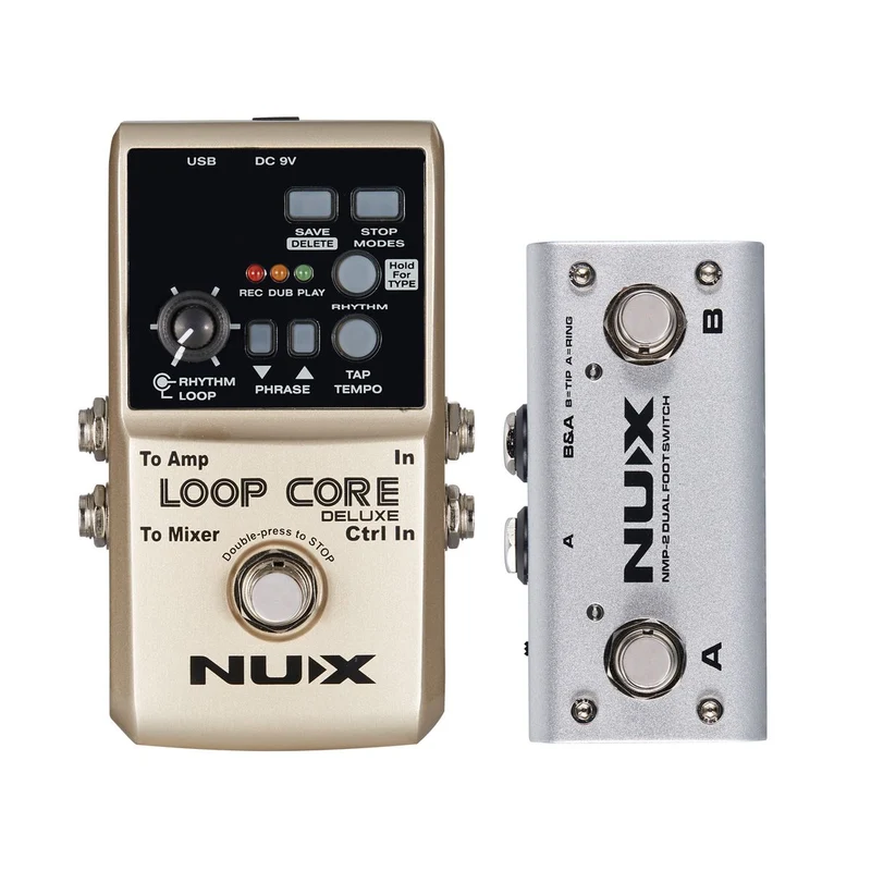 NUX LOOPCoreDLX Deluxe Guitar Effects Pedal Bundle