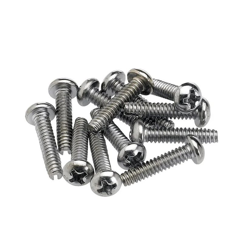 Fender Mounting Screws for Pickup and Selector Switch 12-Pack (Chrome)