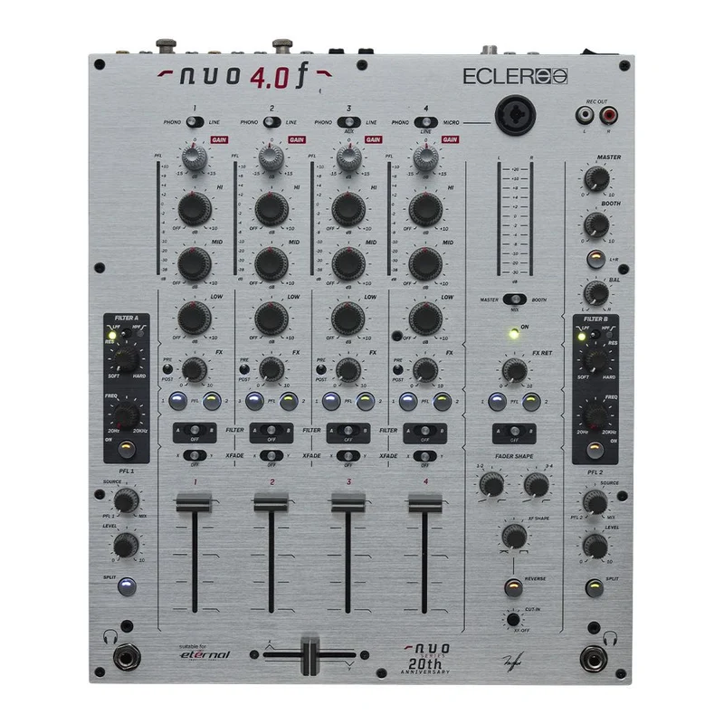 Ecler NUO4.0F Four Channel Analogue DJ Mixer (Silver)