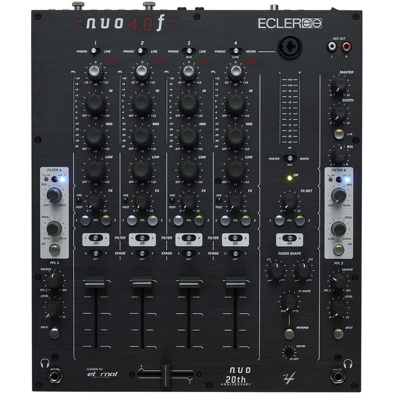 Ecler NUO4.0F Four Channel Analogue DJ Mixer (Black)