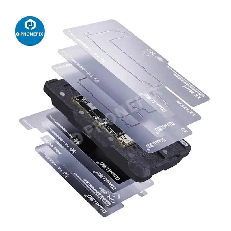Piattaforma di reballing del telaio centrale 10 in 1 QIANLI per riparazione iPhone X-12 PM