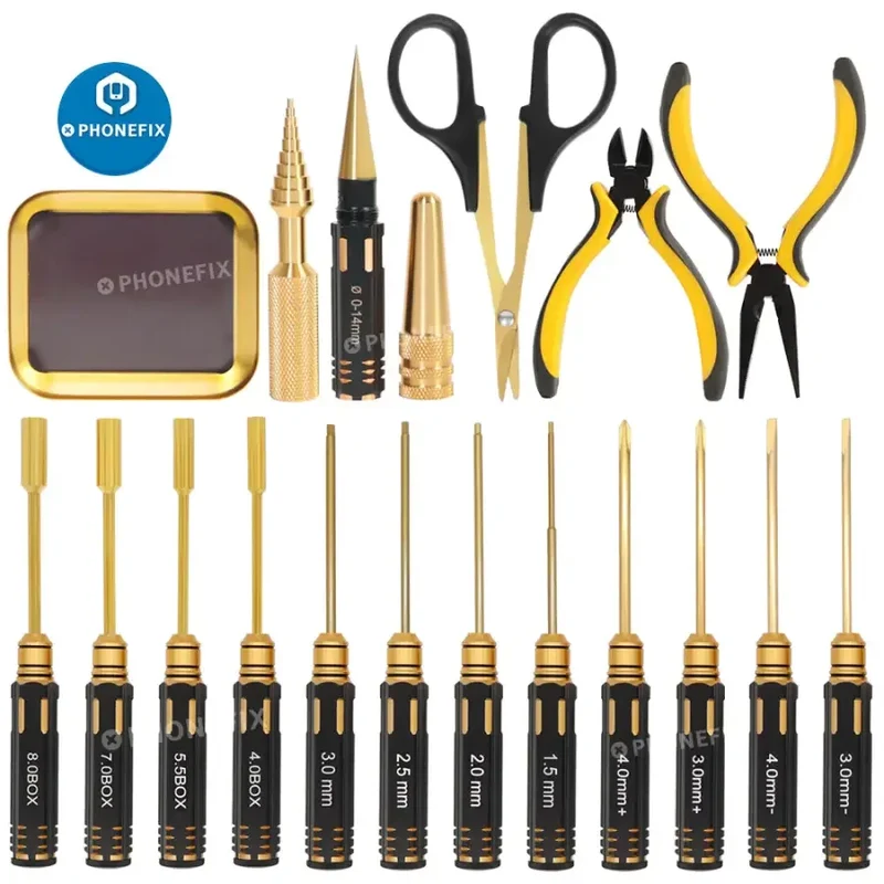 Tutto in 1 RC Car Set di cacciaviti Pinza Manicotto esagonale Kit di riparazione
