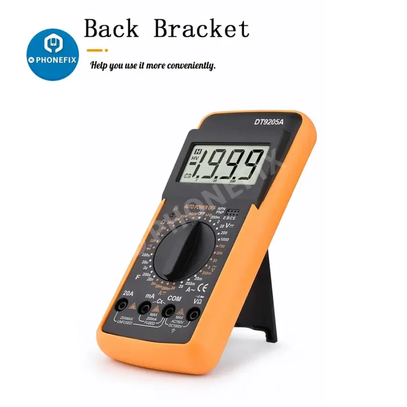 DT9205A Multimetro Tensione Corrente Resistenza Capacità Tester