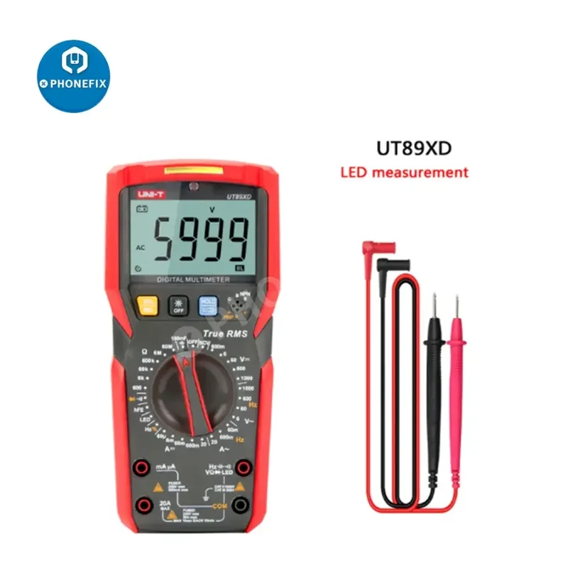 UT89XD Multimetro LED Smart Capacità Tensione Corrente Tester