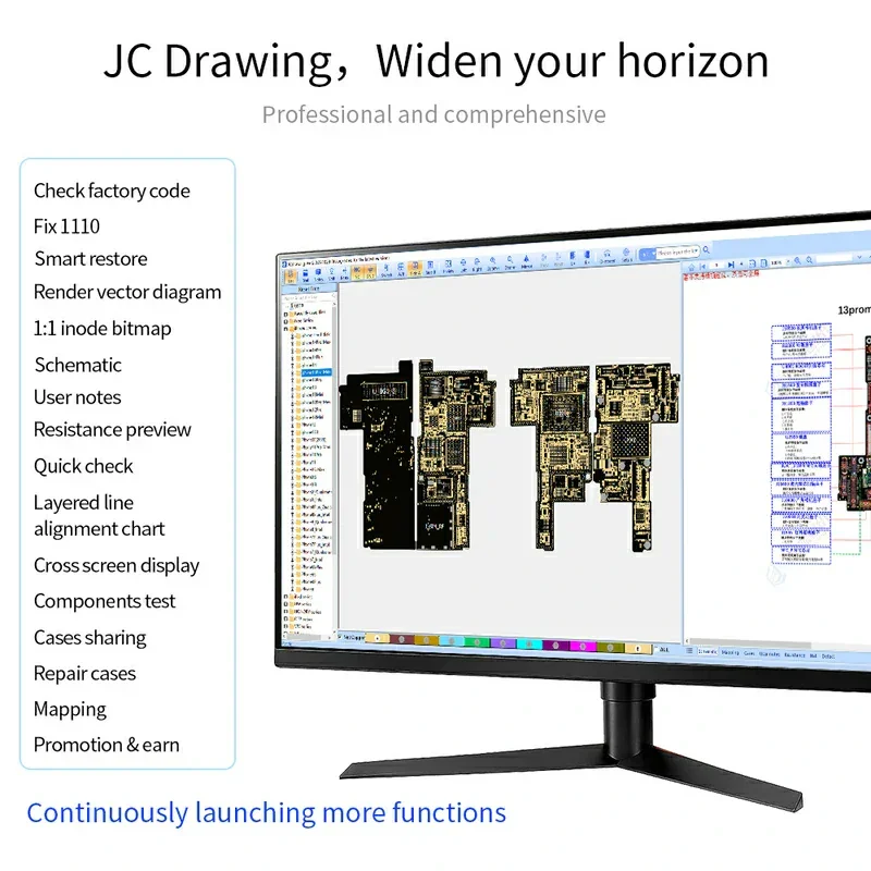 JC Intelligent Drawing Diagramma online Bitmap per riparazione Android iPhone